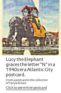 Lucy the Elephant graces the letter 