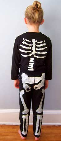 Freezer Paper Skeleton Costume