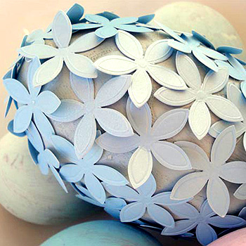 Paper Flower Easter Eggs