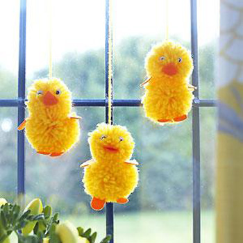 Pom-Pom Easter Chicks