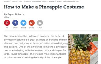 Ehow DIY Pineapple Costume