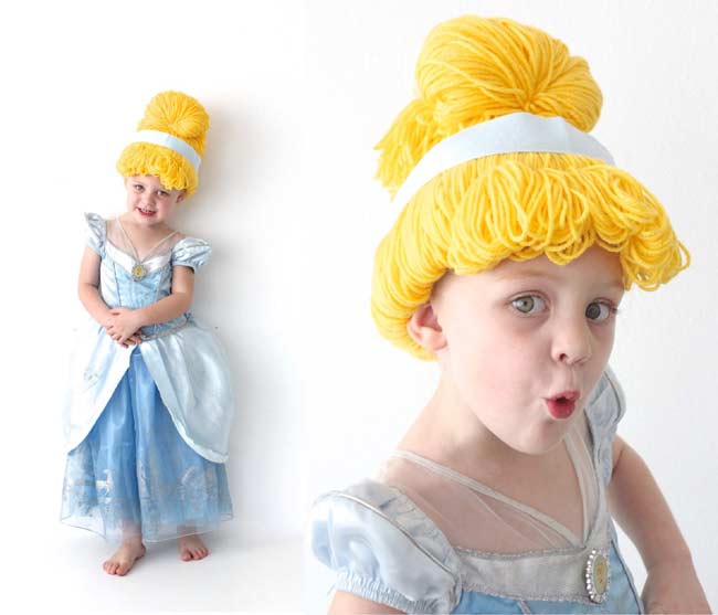 tinkerbell yarn wig