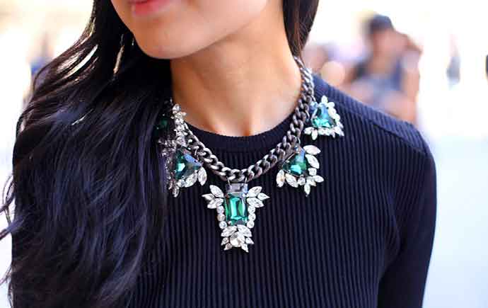 DIY Statement Gem Necklace